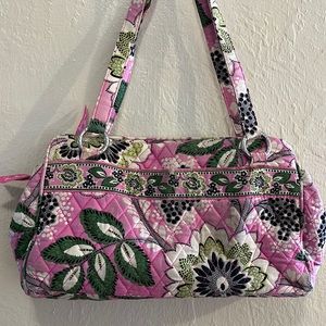 Vera Bradley, Pricilla Pink shoulder bag, retired pattern, 13”W, 8”H, 9”…